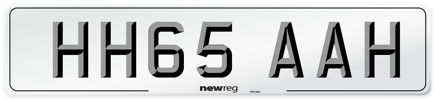 HH65 AAH Number Plate from New Reg